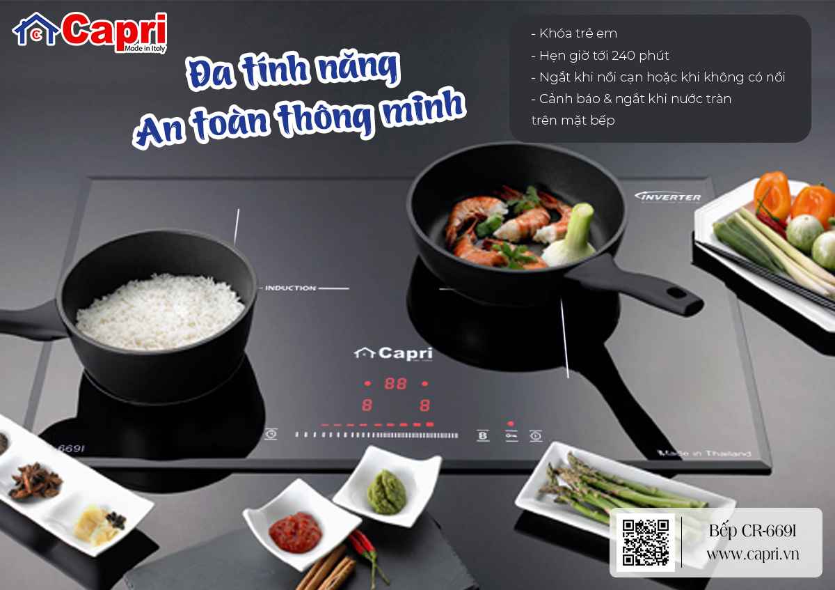 Bếp điện từ kết hợp bếp hồng ngoại